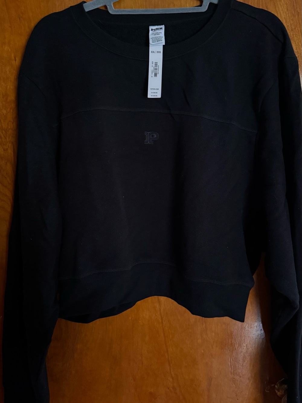 PINK Victoria's Secret Black Crewneck Sweatshirt